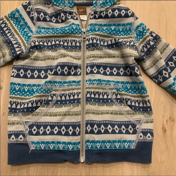 Tea Collection Vietri Sul Mare Zip Up Hoodie Sweatshirt Little Boys Baby Toddler - Picture 4 of 11